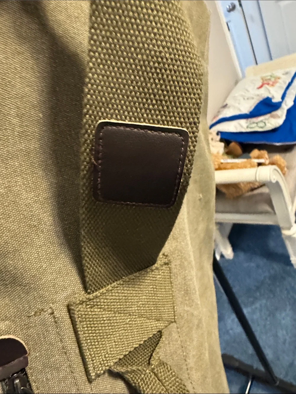 Olive Canvas Roll-Top Backpack - Casual Men’s Bag